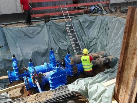 IKS Stahverarbeitung Rohrleitungsbau mit Rohren aus Gusseisen