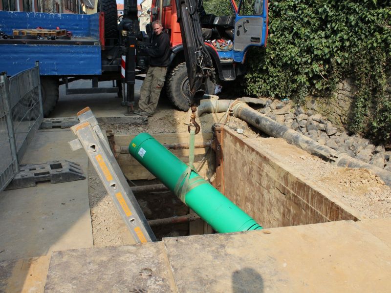 IKS Kunststoffrohrleitungsbau im Tiefbau Trinkwasserleitung
